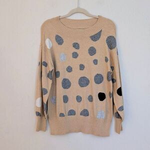 Nic + Zoe Sweet Spot Sweater Women's size Small Cotton blend neutral colors